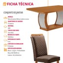 Ver imagem 7 de Mesa de Jantar Milena 180cm Tampo MDF Canto Copo Laminado e 6 Cadeiras Lorena