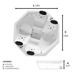 Spa Redondo Berlim Completo com Hidro em Acrílico - 127v - 3