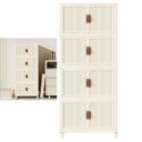 Ver imagem 4 de Armario Organizador Dobravel 4 Andares Empilhavel Objetos Roupa Organizaçao Decoraçao Quarto Cozinha