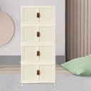 Ver imagem 6 de Armario Organizador Dobravel 4 Andares Empilhavel Objetos Roupa Organizaçao Decoraçao Quarto Cozinha