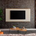 Ver imagem 3 de Painel Suspenso para Tv Sala de Estar 217cm 100% Mdf Cor:louro com Luna