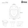 Assento Sanitário com Amortecedor Iris Branco para Vaso Onix - 3