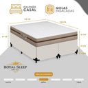 Ver imagem 7 de Cama Box Casal Sintético Bipartido + Colchão Molas Ensacadas Royal Sleep Bioclassic 138cm Suporta