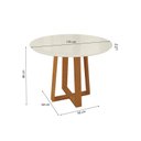 Ver imagem 3 de Conjunto Mesa com 4 Cadeiras Madeira Maciça Tampo em Mdf e Vidro Temperado Elma