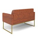 Ver imagem 5 de Sofá 2 Lugares Namoradeira Marisa Industrial Dourado Sintético Pu D03 - D’Rossi