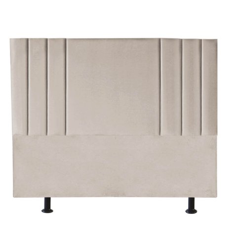 Cabeceira Estofada Queen Grécia 160cm Suede Bege