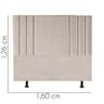 Cabeceira Estofada Queen Grécia 160cm Suede Bege - 3