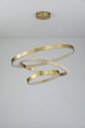 Ver imagem 2 de Pendente 3 Anéis Dourado Cristais 80cm Led 70w 3000k Bivolt 14561-pl