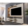 Estante Home Ocean Para Tv Até 65 Polegadas -2 Portas e Nicho com Leds -Rodizio:Off-White/Canela - 1