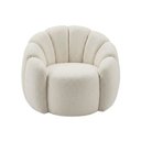Ver imagem 4 de Poltrona Decorativa Curva Orgânica Serena Bouclê Bege - Montanari'S Decor