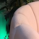 Ver mais imagens de Poltrona Decorativa Curva Orgânica Serena Bouclê Bege - Montanari'S Decor