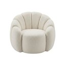 Ver imagem 4 de Poltrona Decorativa Curva Orgânica Serena Bouclê Bege - Montanari's Decor