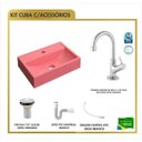 Ver imagem 5 de Kit Cuba Q45 Torneira 1198 Metal Válvula 1 Polegada Sifão Pvc Flexível Compace