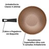 Frigideira Wok Antiaderente com Tampa de Vidro 24cm 2,8l Mta - 2