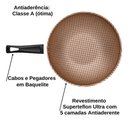 Ver imagem 2 de Frigideira Wok Antiaderente com Tampa de Vidro 24cm 2,8l Mta