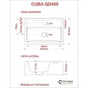 Ver mais imagens de Kit Cuba Q45 Torneira 1198 Metal Válvula 1 Polegada Sifão Pvc Flexível Compace