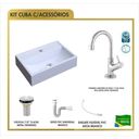 Ver imagem 3 de Kit Cuba Q45 Torneira 1198 Metal Válvula 1 Polegada Sifão Pvc Flexível Compace
