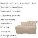 Ver imagem 3 de Sofá Curvo 2 Lugares 145cm Orgânico Bouclé Divã Lado Direito Cor:creme
