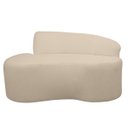 Ver imagem 5 de Sofá Curvo 2 Lugares 145cm Orgânico Bouclé Divã Lado Direito Cor:creme