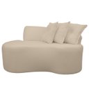 Ver imagem 1 de Sofá Curvo 2 Lugares 145cm Orgânico Bouclé Divã Lado Direito Cor:creme