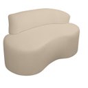Ver imagem 4 de Sofá Curvo 2 Lugares 145cm Orgânico Bouclé Divã Lado Direito Cor:creme