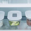 Ver imagem 5 de Kit 2 Potes de Vidro Borossilicato 370ml Hermético Fresh Lock Branco Marmita ou