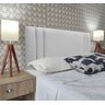 Cabeceira King Estofada Double Corano Branco 195 X 60 Rbl - 1