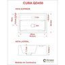 Kit Cuba Q45 Torneira Luxo 1195 Metal Válvula Click 1 Polegada G Sifão Pvc Flexível Compace - 4
