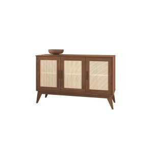 Buffet Aparador Andorra 3 Portas 1.30cm Edn:nogueira