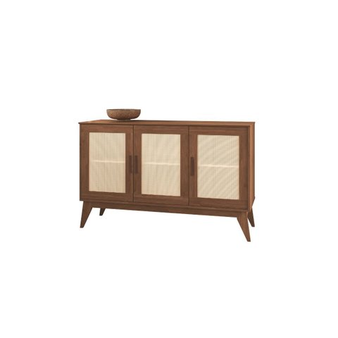 Buffet Aparador Andorra 3 Portas 1.30cm Edn:nogueira