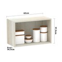 Ver imagem 3 de Armário Basculante 60cm 1 Porta Luci Legno Crema C/Verde