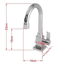 Kit Cuba Q45 Torneira Luxo 1195 Metal Válvula Click 1 Polegada G Sifão Pvc Flexível Compace - 3