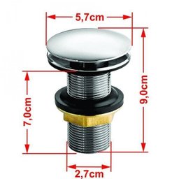 Kit Cuba Q45 Torneira Luxo 1195 Metal Válvula Click 1 Polegada G Sifão Pvc Flexível Compace - 5