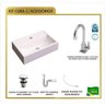 Kit Cuba Q45 Torneira Luxo 1195 Metal Válvula Click 1 Polegada G Sifão Pvc Flexível Compace - 9