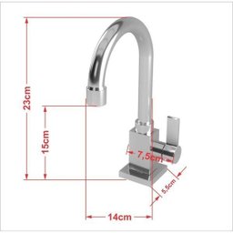 Kit Cuba Q45 Torneira Luxo 1195 Metal Válvula Click 1 Polegada G Sifão Pvc Flexível Compace - 4