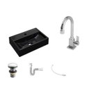 Ver imagem 2 de Kit Cuba Q45 Torneira Luxo 1195 Metal Válvula Click 1 Polegada G Sifão Pvc Flexível Compace