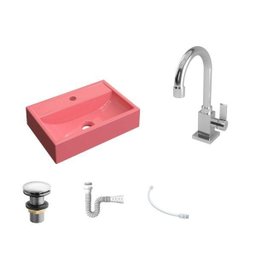 Kit Cuba Q45 Torneira Luxo 1195 Metal Válvula Click 1 Polegada G Sifão Pvc Flexível Compace - 2