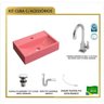 Kit Cuba Q45 Torneira Luxo 1195 Metal Válvula Click 1 Polegada G Sifão Pvc Flexível Compace - 9