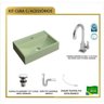 Kit Cuba Q45 Torneira Luxo 1195 Metal Válvula Click 1 Polegada G Sifão Pvc Flexível Compace - 9