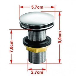 Kit Cuba Q45 Torneira Luxo 1195 Metal Válvula Click 1 Polegada G Sifão Pvc Flexível Compace - 5