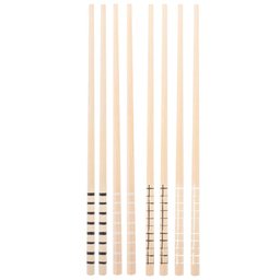 24 Pares de Hashi para Restaurante Bambu Comida Japonesa Sushi Sashimi 24cm Geométrico - 1
