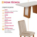 Ver imagem 7 de Mesa de Jantar Carolina 180cm Tp MDF Vidro Canto Copo Base Detalhe Off White com 6 Cadeiras Milena