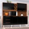 Armário de Cozinha Compacta Ajax Natura Preto Tx Zanzini - 1