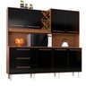 Armário de Cozinha Compacta Ajax Natura Preto Tx Zanzini - 2