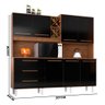 Armário de Cozinha Compacta Ajax Natura Preto Tx Zanzini - 4
