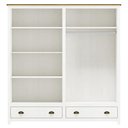 Ver imagem 5 de Guarda Roupa Madeira Maciça 4 Portas Osiris 2 Gavetas Branco/freijó - G74 - Gran Belo