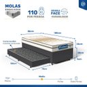 Ver imagem 6 de Cama Box com Auxiliar + Colchão de Molas Ensacadas Double Face Pillow Euro Alfa Probel Solteiro 88cm