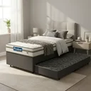 Ver imagem 1 de Cama Box com Auxiliar + Colchão de Molas Ensacadas Double Face Pillow Euro Alfa Probel Solteiro 88cm