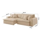 Ver imagem 5 de Sofá Zen Linho 02 Módulos 100 Cm B25 Meu Sofá Online A294 Linho Creme