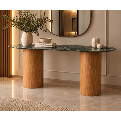 Mesa Aparador Bellagio Duo - 160x45cm - Verde Guatemala